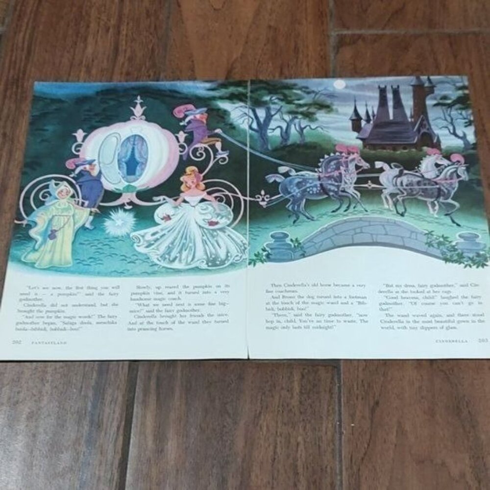 1965 Disney Vintage Cinderella decor princess Fantasyland picture